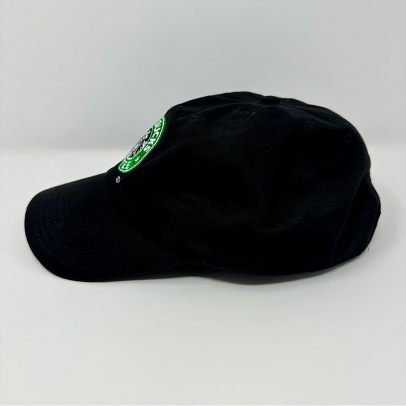 Starbucks Employee Uniform Mermaid Barista Logo Strapback Black Hat Cap - Picture 2 of 6